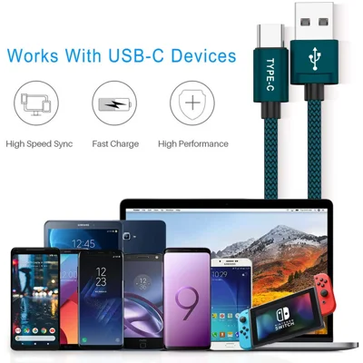 USB Type C Charger Cable 3-Pack 3.3/6.6/10FT,Micro C Charging Cord for Samsung Galaxy A10E A20 A21 A11 A50 A51 A52 A53 A70 A72 A73 A42 A32 A33 A12 A