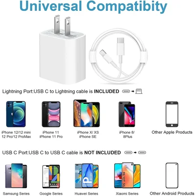 iPhone 11 12 13 Fast Charger [Apple MFi Certified] 20W PD Type C Power Wall Charger with 6FT Charging Cable Compatible with iPhone 13/13 Pro Max/12/
