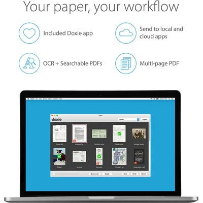 Doxie Go SE - The Intuitive Portable Document Scanner with Rechargeable Battery and Easy Software for Home, Office