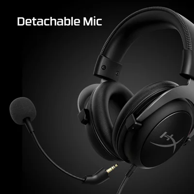 HyperX Cloud II - Gaming Headset, 7.1 Surround Sound, Memory Foam Ear Pads, Durable Aluminum Frame, Detachable Microphone, Works with PC, PS5, PS4,