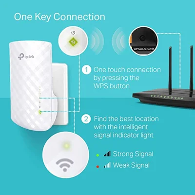 TP-Link AC750 WiFi Extender (RE220), Covers Up to 1200 Sq.ft and 20 Devices, Up to 750Mbps Dual Band WiFi Range Extender, WiFi Booster