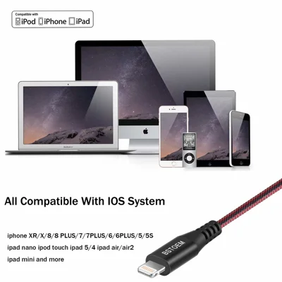 Long iPhone Charger Apple 10ft Extra Lightning Charging Cable 2Pack 10 Foot Cord for iPhone 13/12/11 Pro/X/Xs Max/XR/8 Plus//7/6/6s/SE/5c/5s/5 iPad