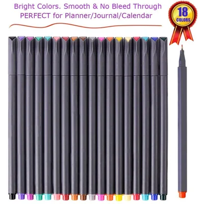 iBayam Journal Planner Pens Colored Pens Fine Markers Fine Tip Drawing Pens Fineliner Pen for Journaling Writing Note