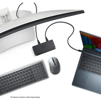 Dell USB 3.0 Ultra HD/4K Triple Display Docking Station (D3100), Black
