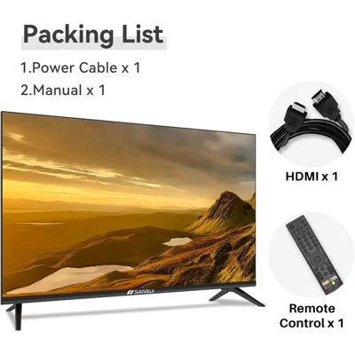 SANSUI ES43S1A, 43 inch UHD HDR 4K Smart Android TV with Google Assistant(Voice Control), Screen Share, HDMI, USB