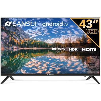 SANSUI ES43S1A, 43 inch UHD HDR 4K Smart Android TV with Google Assistant(Voice Control), Screen Share, HDMI, USB