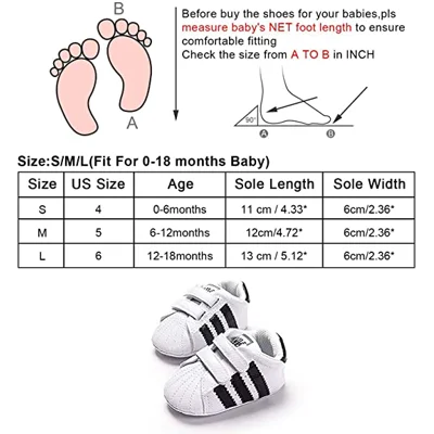 LIVEBOX Newborn Baby Boys' Premium Soft Sole Infant Prewalker Toddler Sneaker Shoes