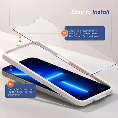 Mkeke Compatible with iPhone 13 Pro Max Screen Protector, Tempered Glass Screen Protector for iPhone 13 Pro Max with Camera Lens Protector 6.7 inch