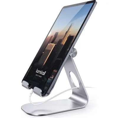 Tablet Stand Adjustable Lamicall Tablet Stand : Desktop Stand Holder Dock Compatible with Tablet Such as iPad Pro 9.7, 10.5, 12.9 Air Mini 4 3 2
