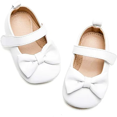 Baby and Toddler Girls Soft Sole Leather Shoes T-Strap Mary Jane for Infant Prewalkers