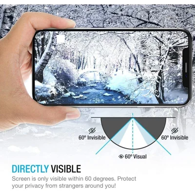 [2 Pack] Privacy Screen Protector for iPhone 11/XR, YMHML Tempered Glass Anti-Spy Bubble Free Case Friendly Easy Installation Film for iPhone 11/XR