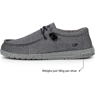Hey Dude Men's Wally Multiple Colors | Men’s Shoes | Men's Lace Up Loafers | Comfortable & Light-Weight