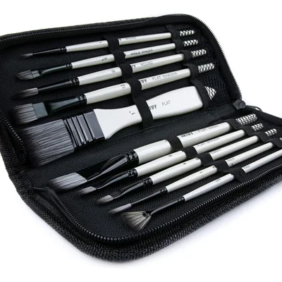 ARTIFY 10 Pcs Paint Brush Set Includes a Carrying Case ,Watercolor and Gouache Painting Paint Colors