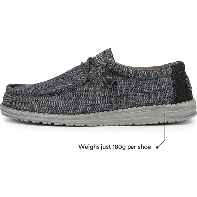 Hey Dude Men's Wally Loafer Multiple Colors | Men’s Shoes | Men's Lace Up Loafers | Comfortable & Light-Weight