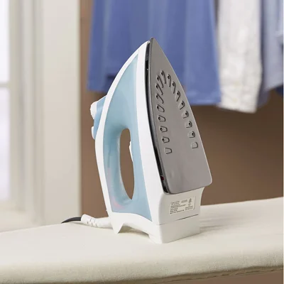 BLACK+DECKER Steam Iron with Pivoting Cord, Nonstick Soleplate, Blue, F210