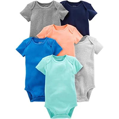 Simple Joys by Carter's Baby Boys' Short-Sleeve Bodysuit, Pack of 6