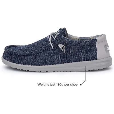 Hey Dude Men's Wally Multiple Colors | Men’s Shoes | Men's Lace Up Loafers | Comfortable & Light-Weight
