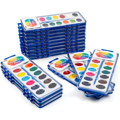 16 Colors Watercolor Paint Set Bulk, 15 Pack, Shuttle Art Watercolor Paint Set with Paint Brushes ..