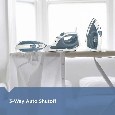 BLACK+DECKER Easy Steam Compact Iron, IR40V , Blue 10.4 x 5.8 inches