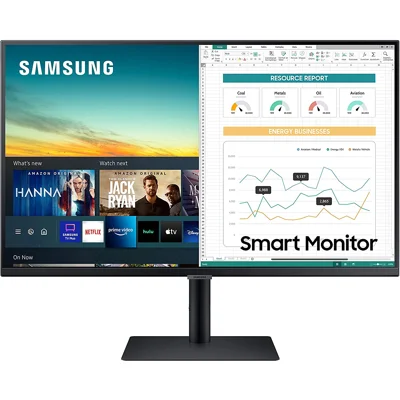 SAMSUNG M5 Series 32-Inch FHD 1080p Smart Monitor & Streaming TV (Tuner-Free), Netflix, HBO, Prime Video, & More, Apple Airplay, Bluetooth, Height A