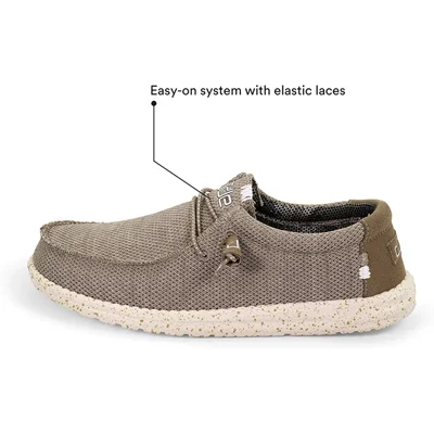 Hey Dude Men's Wally Multiple Colors & Sizes | Men’s Shoes | Men's Lace Up Loafers | Comfortable & Light-Weight