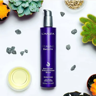 L’ANZA Healing Smooth Smoother Hair Straightener Balm – With Anti–frizz Technology, Moisturises, Nourishes and Boosts Movement and Shine