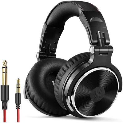 OneOdio Wired Over Ear Headphones Studio Monitor & Mixing DJ Stereo Headsets with 50mm Neodymium Drivers and 1/4 to 3.5mm Audio Jack for AMP Compute