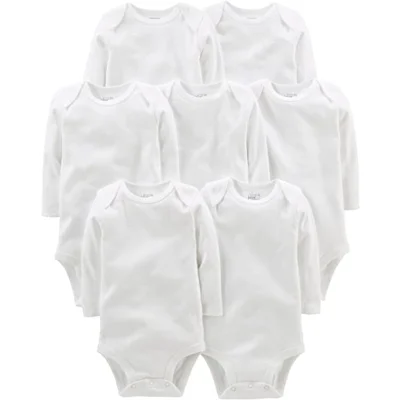 Simple Baby Joys by Carter's Unisex Babies' Long-Sleeve Bodysuit, Pack of 7