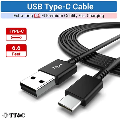 TT&C Adaptive Fast Charger kit with USB Type C Cable (6.6ft) Compatible with Samsung Galaxy S8/S8 Plus/S9/S10/S10 Plus/S10e/ S20/S20 Plus/S21/S21 Ul