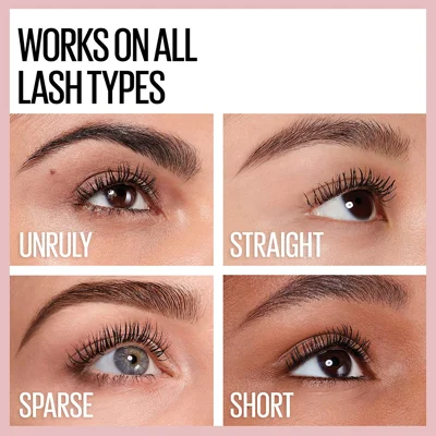 Maybelline New York Lash Sensational Washable Mascara, Blackest Black, (Packaging May Vary) 0.32 Fl Oz (Pack of 1) , K1714600