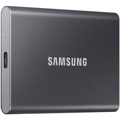 Samsung SSD T7 Portable External Solid State Drive 1TB, Up to 1050MB/s, USB 3.2 Gen 2, Reliable Storage for Gaming, MU-PC1T0T/AM, Gray