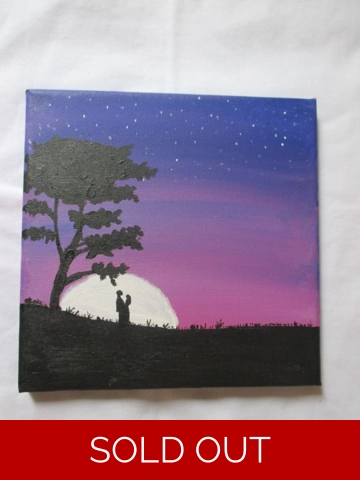 Original handpainted acryl painting by Betti Berenyi