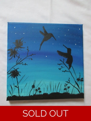 Original handpainted acryl painting by Betti Berenyi