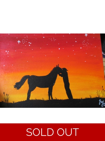 Original handpainted acryl painting by Betti Berenyi