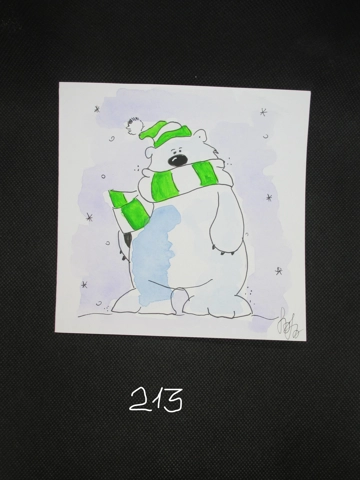 Original handpainted watercolour greeting cards by Betti Berenyi