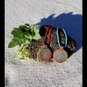 Lotus Flower Ceramic Pendant Necklaces