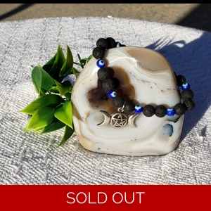 Essential Oil Diffuser Evil Eye & Lava Stone Bracelet