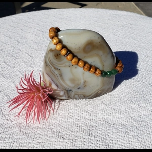 Aventurine & Olive Wood Bracelet