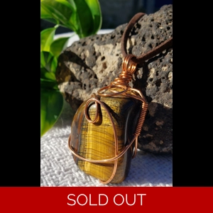 Wire Wrapped Tiger's Eye Necklace