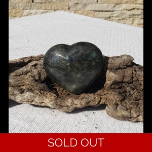 Labradorite Puffy Heart - Medium Labradorite Puffy Heart - Medium