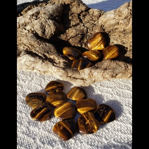 Mini Tiger's Eye Hearts Mini Tiger's Eye Hearts