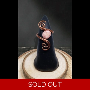 Rhodochrosite Copper Ring Rhodochrosite Copper Ring