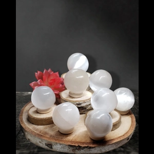 Satin-spar Selenite Spheres Satin-spar Selenite Spheres