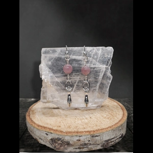 Rose Quartz Goddess Earrings