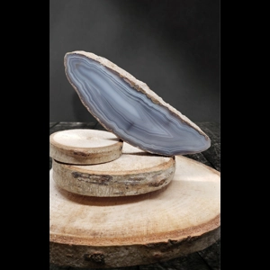 Blue Lacey Ribbon Banded Agate Slab Blue Lacey Ribbon Banded Agate Slab