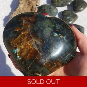 Labradorite Puffy Heart - Jumbo Labradorite Puffy Heart - Jumbo