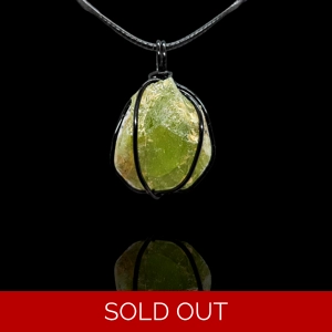 Genuine Raw Afghanistan Peridot Pendant