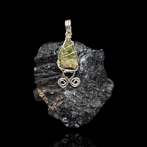 Genuine Raw Afghanistan Peridot Pendant