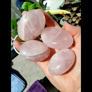 Madagascar Rose Quartz Palmstones Madagascar Rose Quartz Palmstones