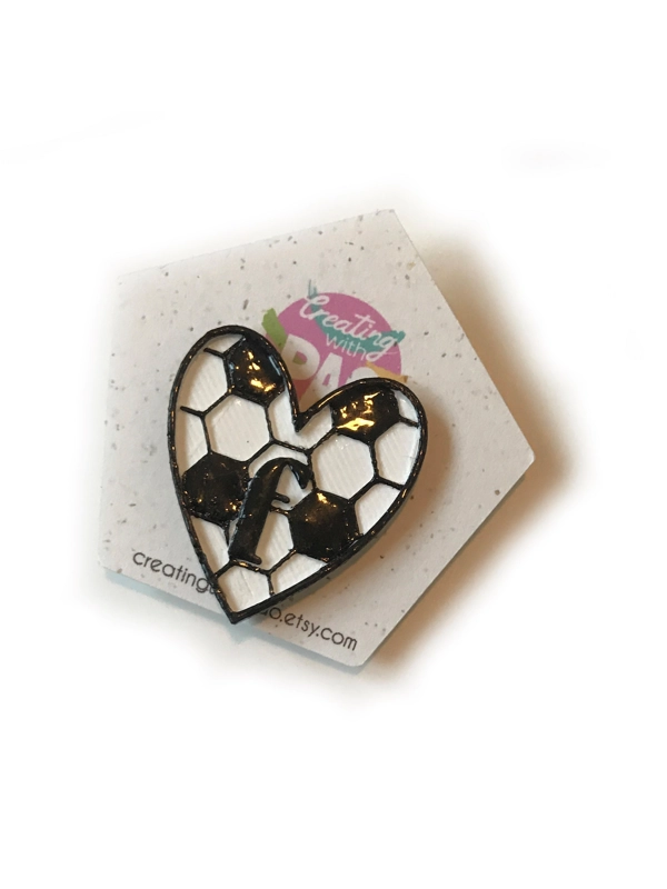 LOVE FOOTBALL PIN BADGE